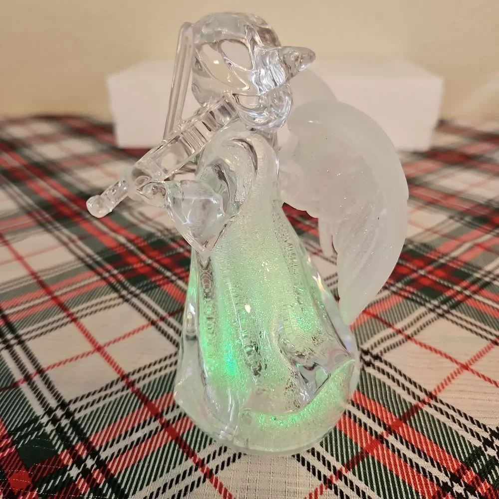 JCPenny Home Collection Colorful Acrylic LED Noel Series Angel Figurines